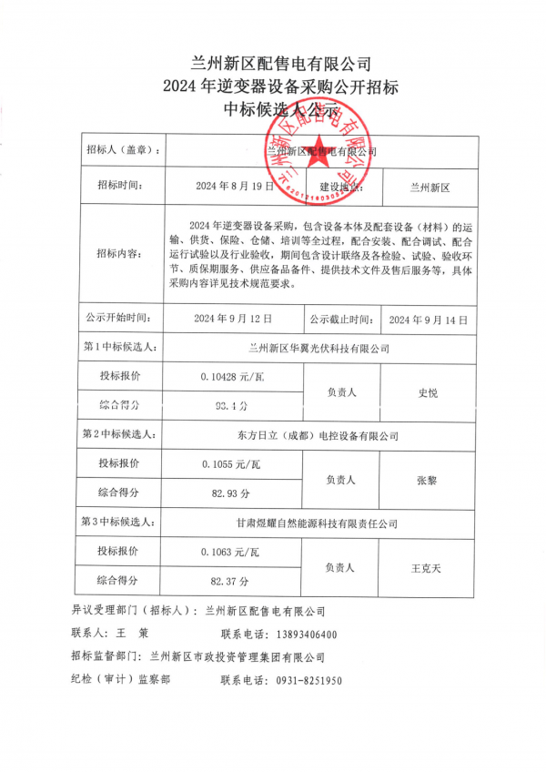 蘭州新區(qū)配售電有限公司2024年逆變器設(shè)備采購(gòu)中標(biāo)候選人公示_00.png